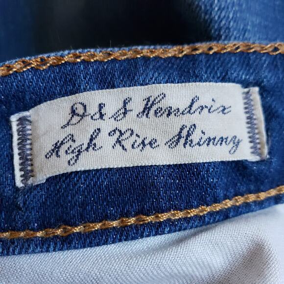 Ralph Lauren Jeans Womens 32x25 Mom High Rise Skinny USA Flag Boho Denim Supply - Picture 3 of 13